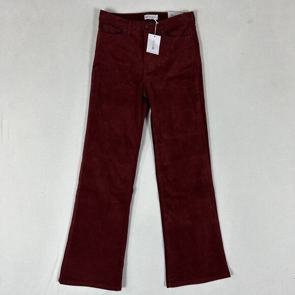 Jessica Simpson NEW Lily High Rise Boot Cut Corduroy Pants Womens Size 8 Red NWT - Picture 1 of 16